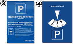 無料駐車とParkscheibe